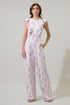 Margote Floral Litzy Ruffle Jumpsuit